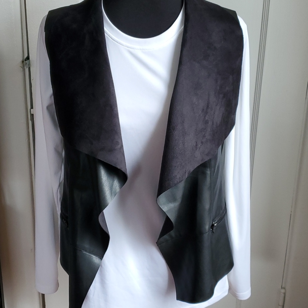 Buffalo David Bitton faux leather vest.